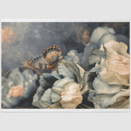 Moody Blue, Oversiblat Butterfly & Peony Seidenpapier