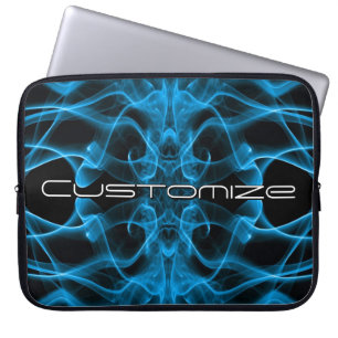 Moody Blue Smoke Benutzerdefinierte Abstrakte Kuns Laptopschutzhülle