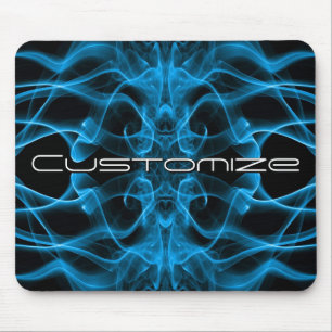 Moody Blue Smoke Benutzerdefinierte Abstrakte Kuns Mousepad