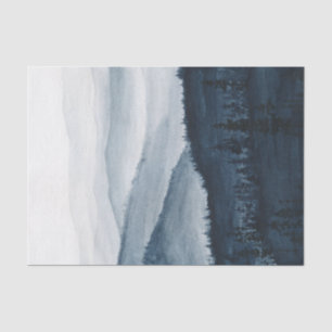 Moody-blue water color forest tree hilflos Landsch Seidenpapier
