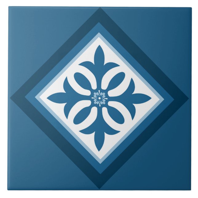 Moody-Blues-Farbton Diamant-Eigenschaft Fliese (Vorderseite)