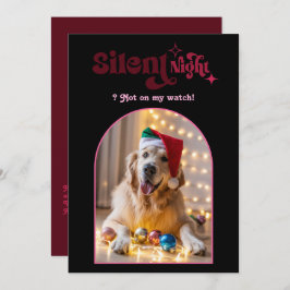 Moody Board Funny Retro Pet Hund Weihnachts-Foto Feiertagskarte