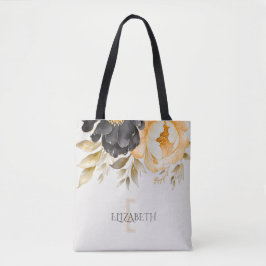 Moody Boho Blue und Beige Custom Tote Bag