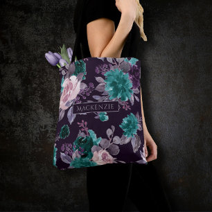 Moody Boho Dark Eggplant Lila und Aquamarin kund