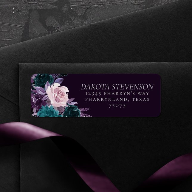 Moody Boho | Dunkle Aubergine Lila und Aquamarin (Von Creator hochgeladen)