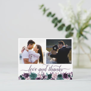 Moody Boho   Eggplant Lila 2 Foto Vielen Dank Postkarte