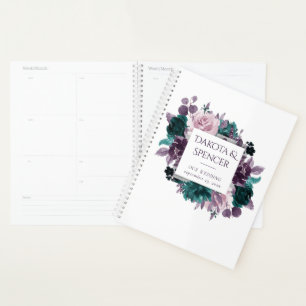 Moody Boho Eggplant Lila und Mauve Rose Custom Planer