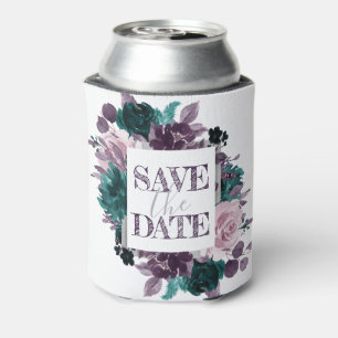 Moody Boho Lila Blume Save the Date Dosenkühler