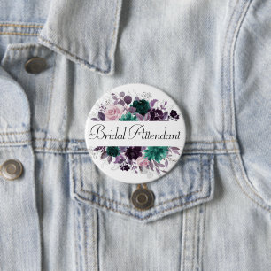 Moody Boho   Lila und Aquamarines Brautparty Button