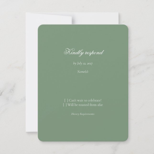 Moody Botanical Antwortkarte RSVP Karte (Vorderseite)