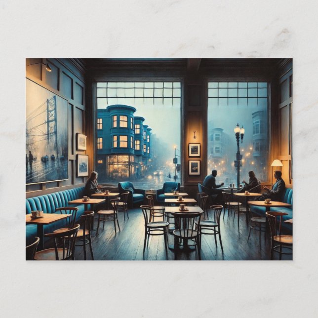 Moody Café in San Francisco Tasse Postcard Postkarte (Vorderseite)