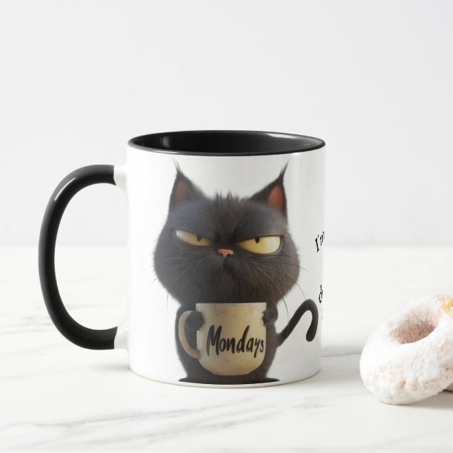 Moody Cat Coffee Tasse - Purfekt für Grumpy Sips (Mit Donut)