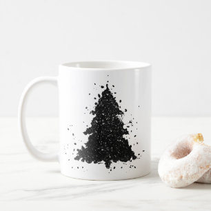 Moody Christmas Tree   Dunkler Aquamariner Spritze Kaffeetasse