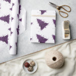 Moody Christmas Tree | Lila Spritzer Deep Plum Geschenkpapier<br><div class="desc">Die Saison zum Feiern und Unterhalten! Moderne,  dunkle und mooide Palette in einem festlichen abstrakten Urlaubsstil mit einem Whimsikal-funkelnd Weihnachtsbaum mit frisch lackiertem Spritzer und Imitaten metallischen Glitzer. Für andere Farben oder passende Produkte wenden Sie sich bitte an den Designer Fharryn c/o JustFharryn@yahoo.com Alle Rechte vorbehalten. #zazzlemade</div>