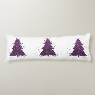 Moody Christmas Tree   Lila Spritzer Deep Plum Seitenschläferkissen