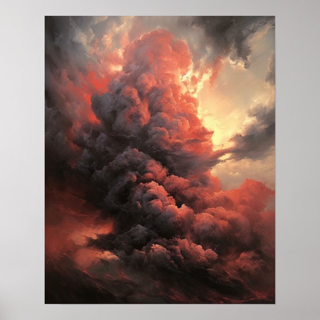 Moody Clouds Art Print Poster (Vorne)