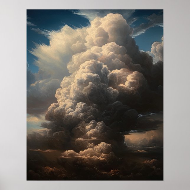 Moody Clouds Art Print Poster (Vorne)