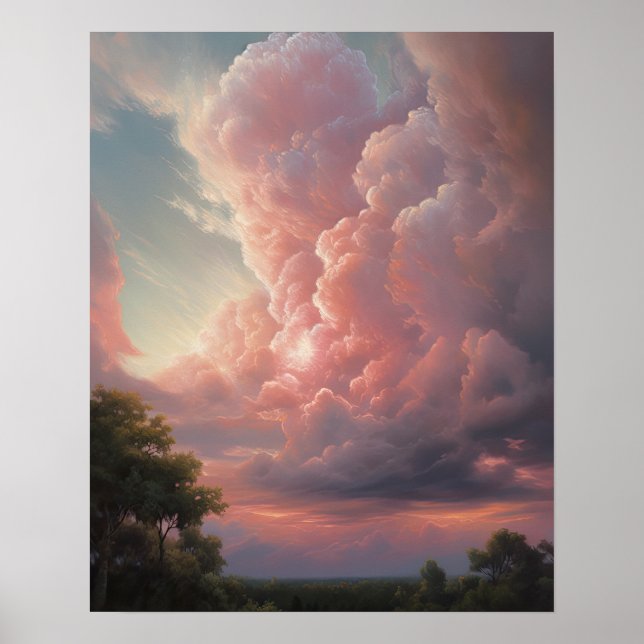 Moody Clouds Art Print Poster (Vorne)
