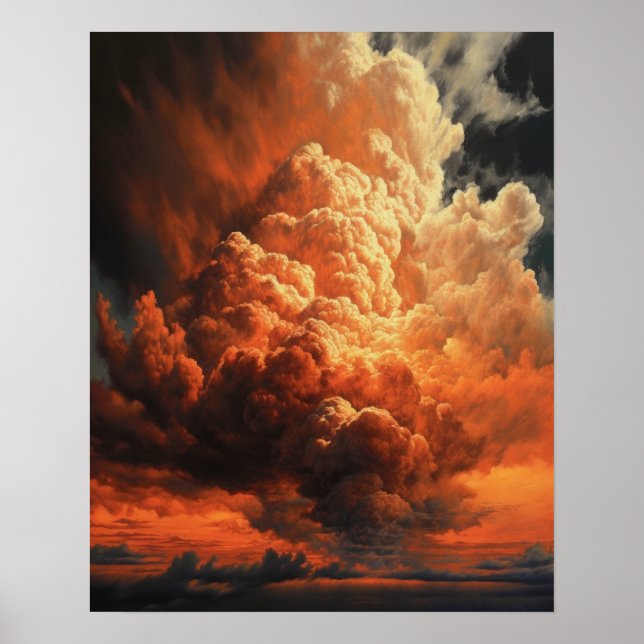 Moody Clouds Art Print Poster (Vorne)