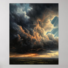 Moody Clouds Art Print Poster