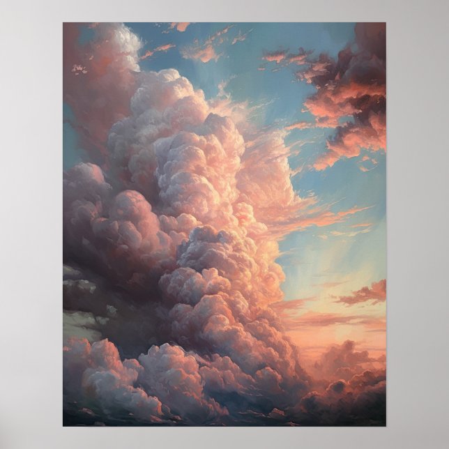 Moody Clouds Art Print Poster (Vorne)