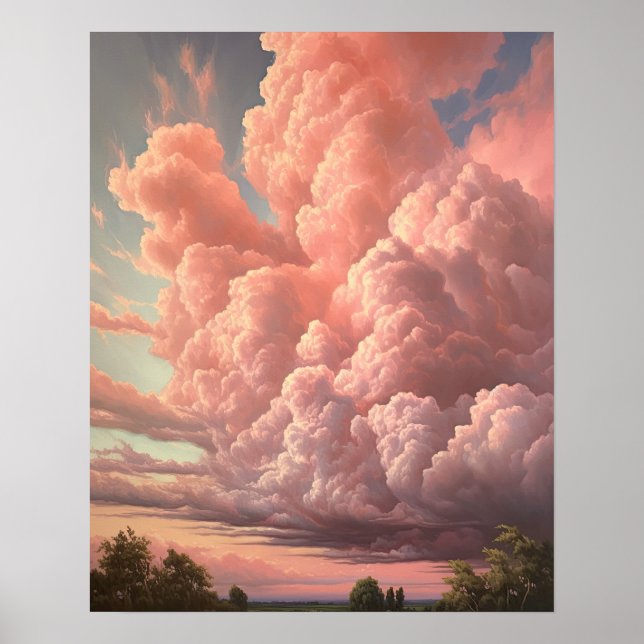 Moody Clouds Art Print Poster (Vorne)