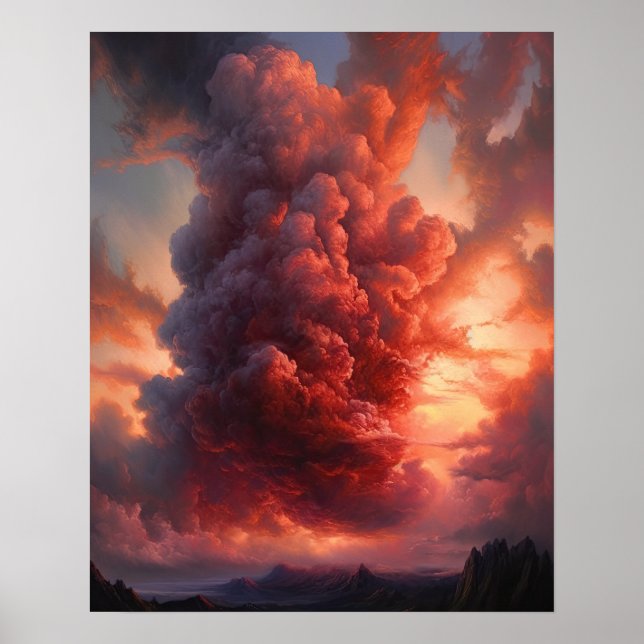 Moody Clouds Art Print Poster (Vorne)
