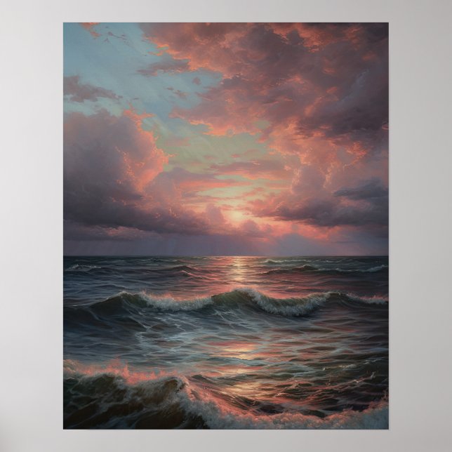 Moody Clouds Art Print Poster (Vorne)