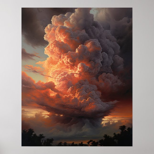 Moody Clouds Art Print Poster (Vorne)
