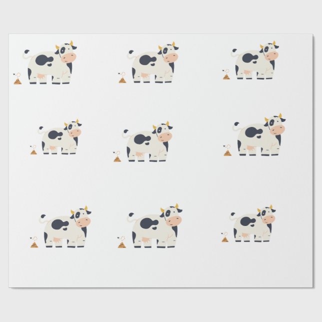 „Moody Cow“-Geschenkpapier  Geschenkpapier (Flach)