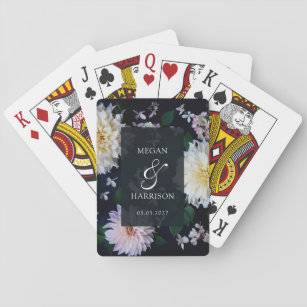 Moody Dahlia Floral Spielkarten