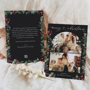 Moody Dark Boho Multi Foto Arch Weihnachten