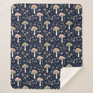 Moody Dark Navy Fungi | Dark Academia Luxury Gift Sherpadecke