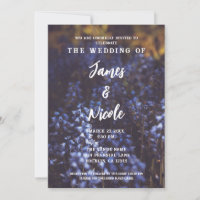 Moody Dark Rustic Lila Blume Field Wedding