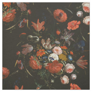 Moody Dutch Floral Fabric Stoff
