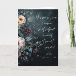Moody, Elegant Mother's Day Dark Floral Bouquet Karte