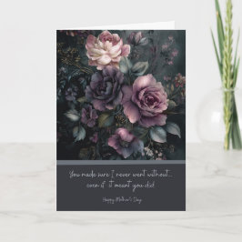 Moody, Elegant Mother's Day Dark Floral Bouquet Karte