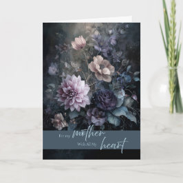 Moody, Elegant Mother's Day Dark Floral Bouquet Karte