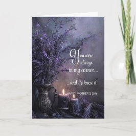 Moody, Elegant Mother's Day Lavender Dark Floral  Karte
