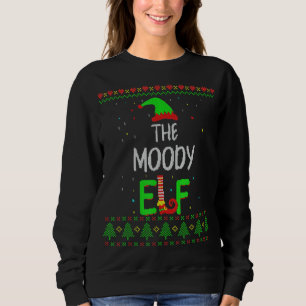 Moody Elf Familie Matching Ugly Sweater Christmas Sweatshirt