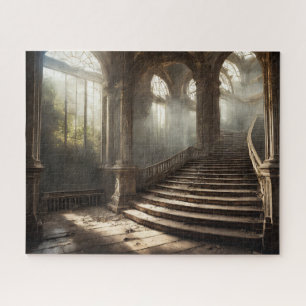 Moody Fantasy Abandoned Chateon Große Treppe Puzzle