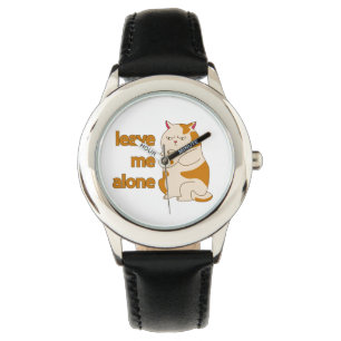 Moody fat cat verließ mich alleine armbanduhr