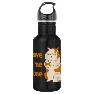 Moody fat cat verließ mich alleine edelstahlflasche