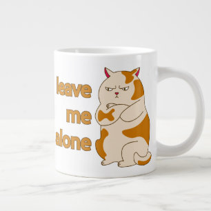 Moody fat cat verließ mich alleine Jumbo-Tasse