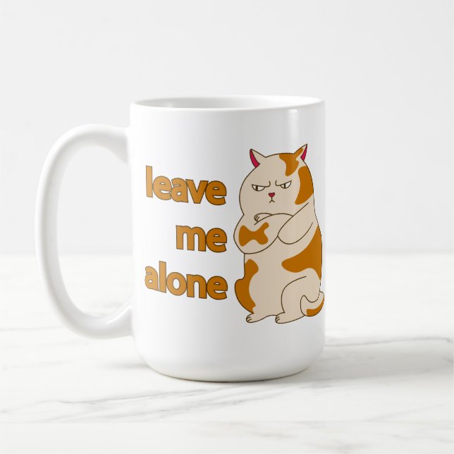 Moody fat cat verließ mich alleine Kaffee Tasse (Links)