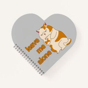 Moody fat cat verließ mich alleine notizbuch