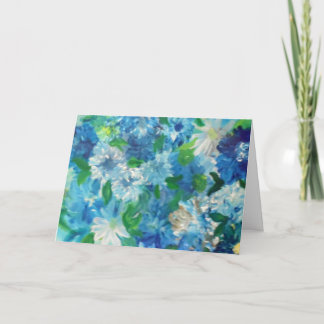 Moody Floral Blues (innen leer) Karte