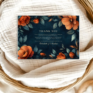 Moody Floral Gothic Dankeskarte
