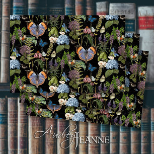 Moody Floral Meadow Butterfly Ephemera Decoupage Seidenpapier