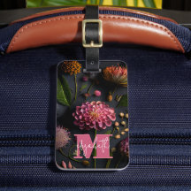 Moody Floral Mit Monogramm